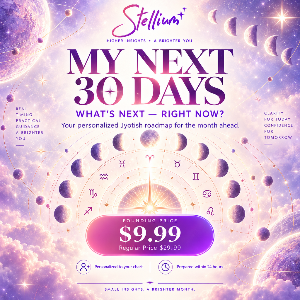 My Next 30 Days — Personalized Jyotish Forecast
